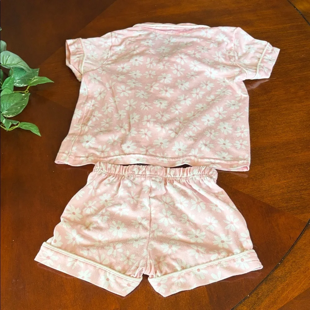 Jessica Simpson Light Pink Floral Short Sleeve Pajama Set - Picture 2 of 4